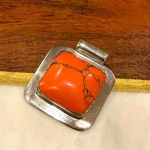 Mexico 925 Silver and Pink Turquoise Necklace